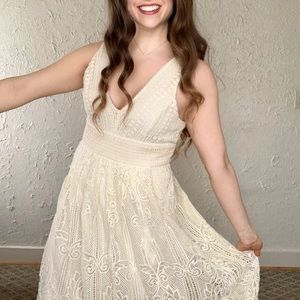 Altar’d State Vintage Ivory Maxi Dress NWT